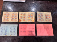 VINTAGE 1960-70s TORONTO PRINTING PRESSMAN UNION STAMPED CARDS
