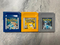 Pokemon Blue, Yellow & Silver for Nintendo Gameboy