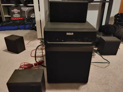 RCA RT1511 Home Theater System with 5 speakers and subwoofer, View more