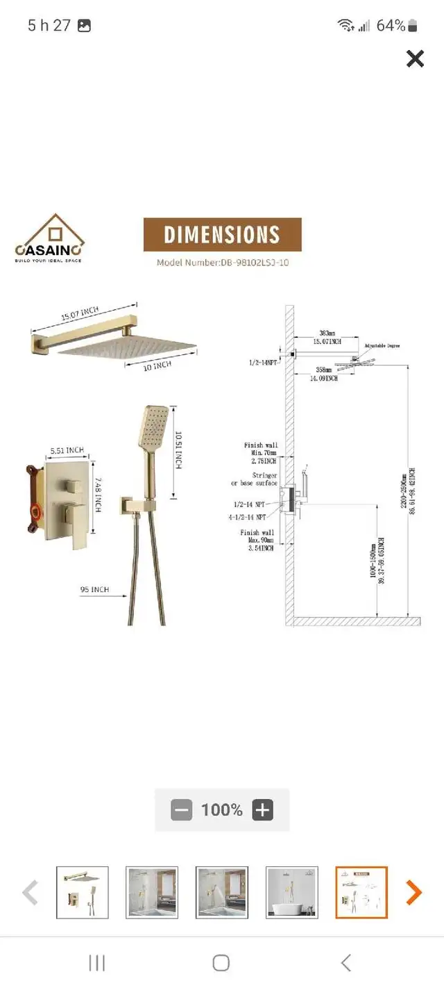 robinet neuf  pour douche in Bathwares in Gatineau - Image 3
