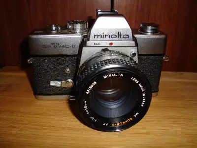 Great SLR 35mm FILM CAMERAS - MINOLTA, CANON, MIRANDA,OLYMPUS, PRAKTICA B100 + lens Minolta X-370 SL...