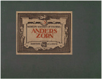 ANDERS ZORN: MODERN MASTERS OF ETCHING Number Three