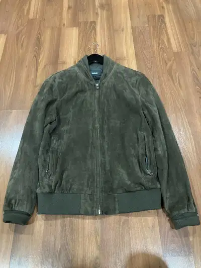 mackage mens brown suede bomber jacket size 40, View more