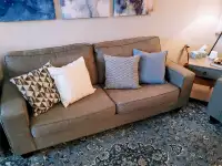 Living room set - couch, chair, ottoman, side table