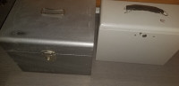 Locking file cabinet on the right
