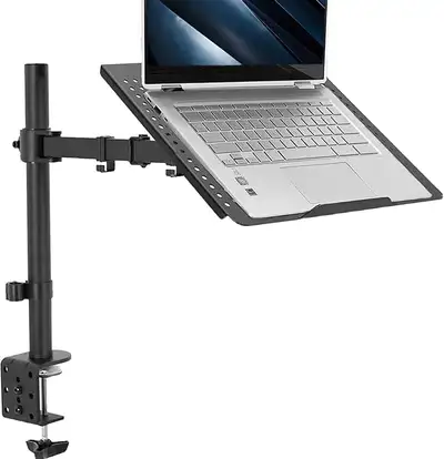 Brand New Open Box VIVO Single Laptop Notebook Desk Mount Stand, Fully Adjustable Extension with C-c...