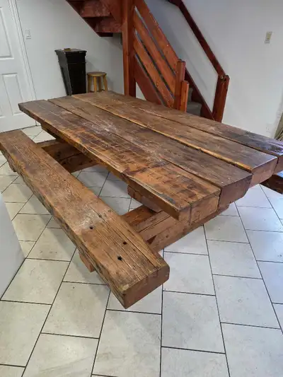  Solid Antique Farmhouse Dining Table – Statement Piece , View more