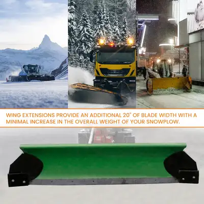- new in box: ECOTRIC PW22 Pro-Wings Snow Plow Wing Blade Extensions Compatible with Meyer Western B...