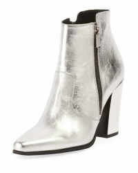 *BNIB* BALMAIN - Anthea Metallic Silver Ankle Boots - 39.5