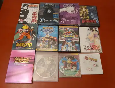 animated dvds ----pokemon, naruto, beast wars, more ..., View more