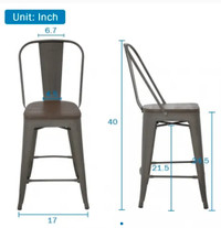 Metal Farmhouse style Dining Chairs 