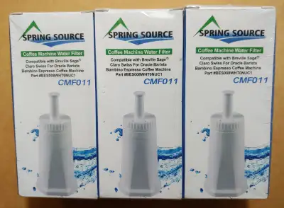 One 3-pack of SPRING SOURCE CMF011 filter cartridges for some Breville Cofee Machines. Compatible wi...