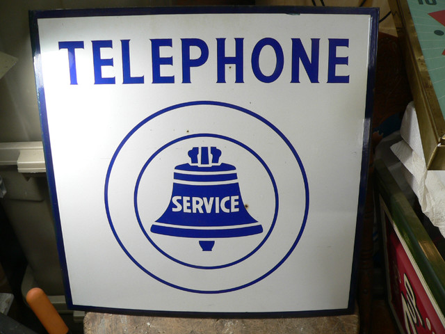 très belle enseigne flange de téléphone # 10926 dans Art et objets de collection  à Lanaudière - Image 4