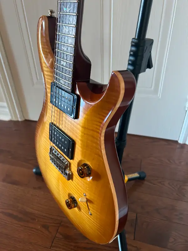 2013 PRS Custom 24 guitar in rare Livingston Lemon drop63235040978819123