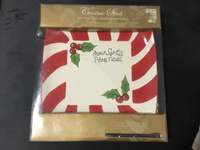 Santa Christmas Cookie Plate