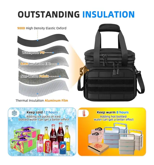 Lunch Bag Cooler Bag 15L 18L Large Expandable Soft Lunch Box Coo in Other in Winnipeg - Image 5