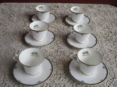 6--1985 Royal Doulton Cup /Saucers in Princeton Pattern, View more