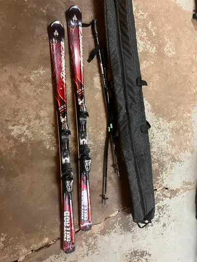Nordica Hot Rod Skis, Poles and Dakine ski bag, View more