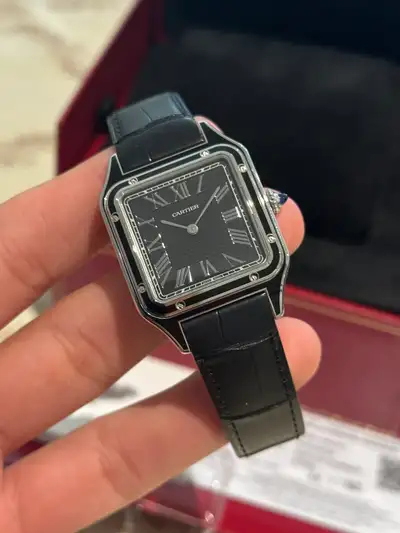 CARTIER SANTOS DUMONT LARGE “BLACK LACQUER” FULL KIT 2025!, View more