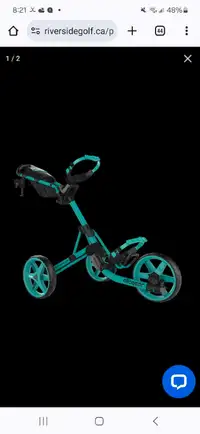 New Cliqgear Golf Push Cart - Teal
