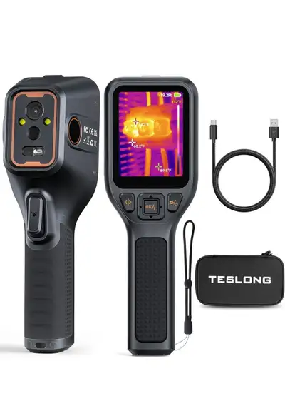 This Teslong thermal camera, featuring a 256 x 192 IR resolution, is designed to provide clear therm...