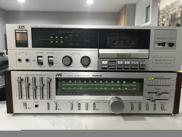JVC cassette deck KD-V100 and JVC receiver R-S33 in Stereo Systems & Home Theatre in Mississauga / Peel Region - Image 5