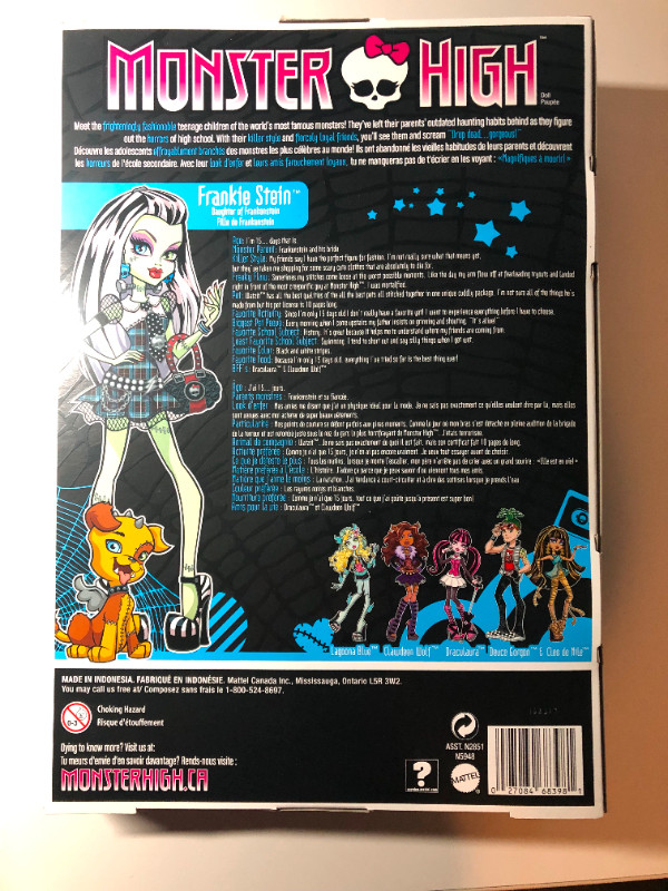 Monster High 2009 doll Frankie Stein MIB $299 OBO in Arts & Collectibles in City of Toronto - Image 2
