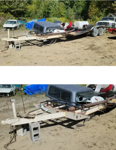 Frame de roulotte pour faire une Remorque Double Essieux, 90'' de large par 31' pieds de long, pneus...