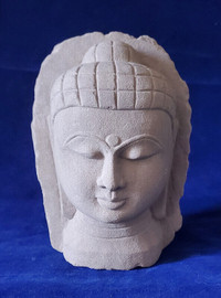 BUDDHA HEAD STONE SCULPTURE