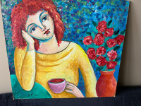 Cup of Tea oil painting