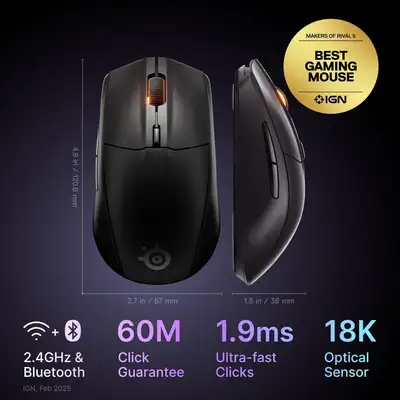 Wireless Mouse (Rival 3, Steelseries), View more