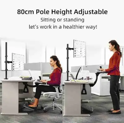 suptek Single LED LCD Monitor Stand up Desk Mount for 1/ One Scr, View more