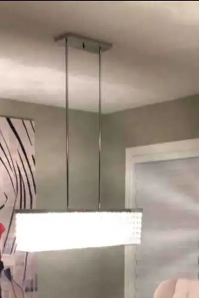 Beautiful Rectangle Pendant Chandelier, Chrome and Crysta, View more