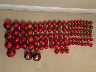 104 Red Christmas Ball Ornaments, View more