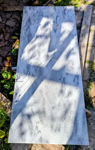 Used White Marble finish Full Thickness countertop 56"x24"x3/4", View more