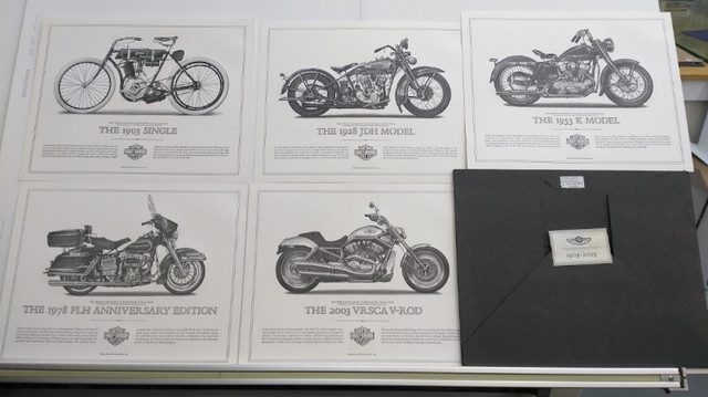 Harley Davidson 100 Year Prints in Street, Cruisers & Choppers in Fredericton