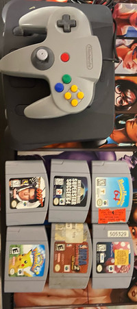 N64 with games and controller