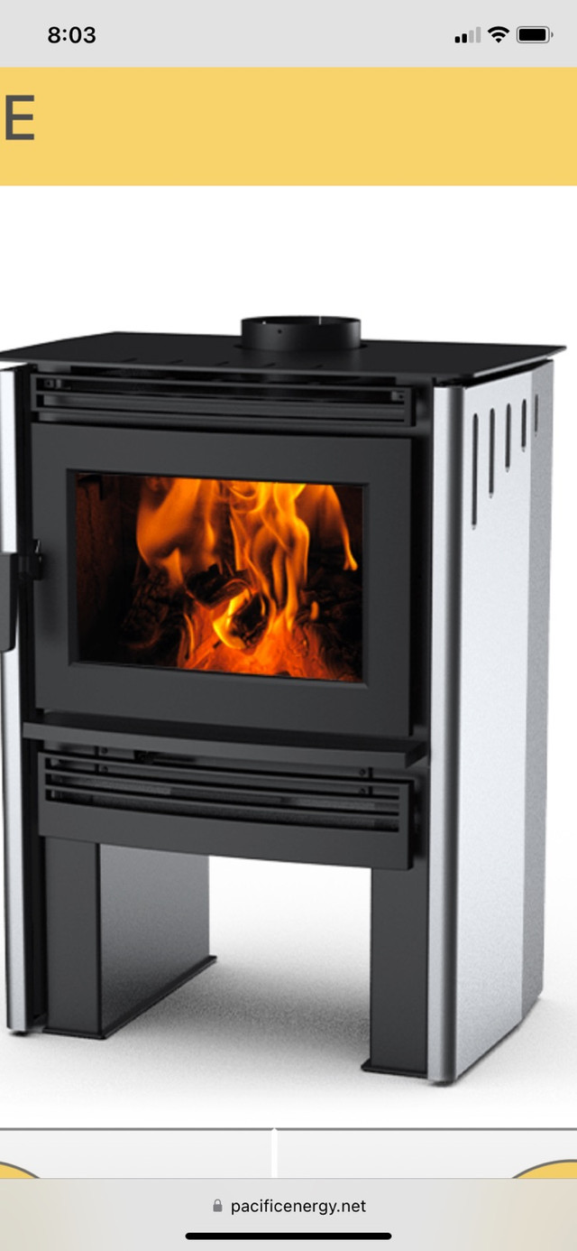 Pacific Energy Neo 2.5 stainless steel sides new in crate in Fireplace & Firewood in Stratford