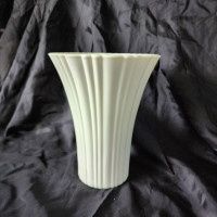 Vintage Fluted, Ridges, Ribbed Milk Glass Vase