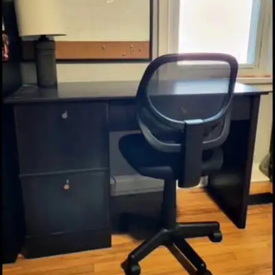 Computer desk and chair set $95, View more