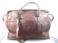 LARELLA Firenze genuine pebble leather duffle/gym travel bag
