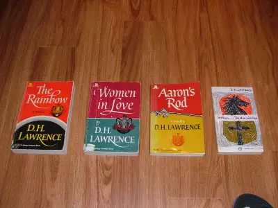 Set of 4 books by author D.H. Lawrence. All copies are vintage editions. $10 for all 4, if you want...