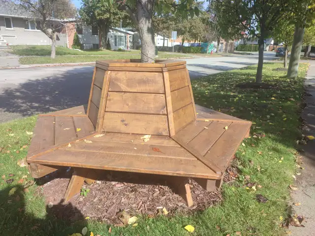 Outdoor round bench furniture