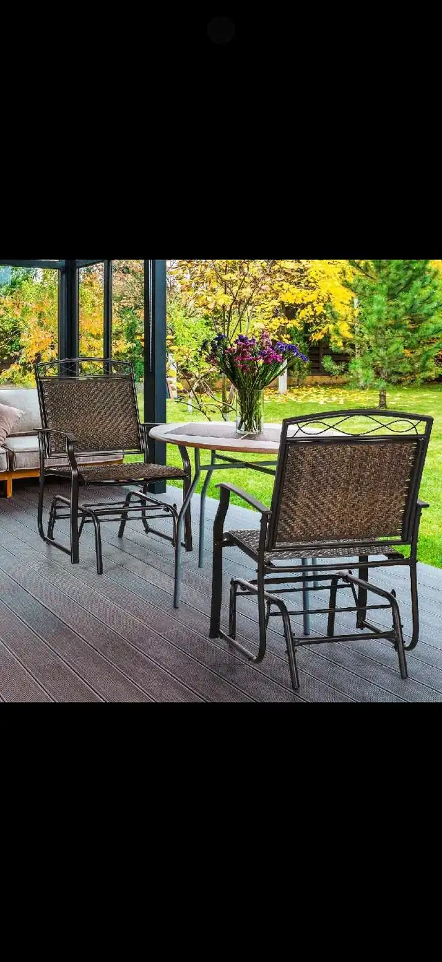 For 2  Outdoor Glider Chairs, Patio Rocker for Deck with in Patio & Garden Furniture in Markham / York Region - Image 2