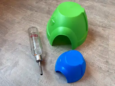 Small Animal Water Bottle and Huts, View more