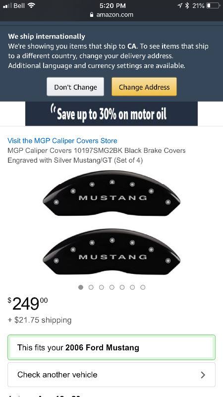 Ford Mustang GT brake and caliper covers FRONT ONLY in Other Parts & Accessories in Windsor Region - Image 4