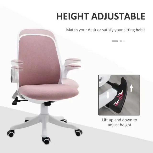 Office Chair 360° Swivel Task Desk Breathable Fabric Computer Ch in Chairs & Recliners in Markham / York Region - Image 5