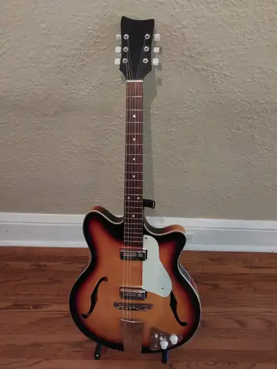 Vintage Guyatone Hollow Body Electric Guitar, View more