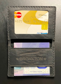Bronxton Leather Wallet/Card Case (Black)