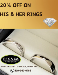 20% OFF ON HIS AND HER RINGS